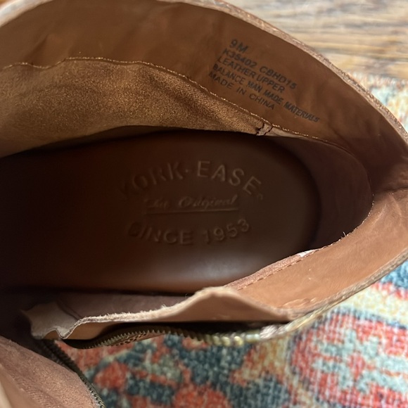 Kork Ease Natalya Cognac Brown Leather Wedge Booties - Picture 9 of 15